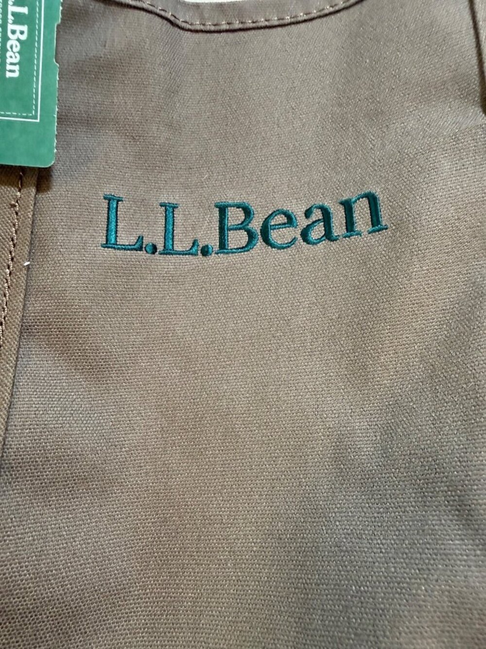 LL Bean Grocery Tote Bag Cotton Grey Japan Exclusive Platinum Grey Green - Picture 4 of 8